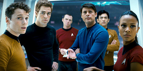The crew of the new Star Trek