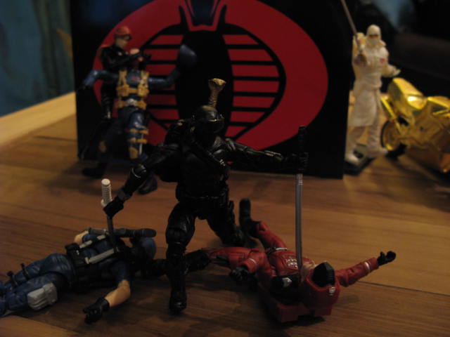 snake eyes as seen here is assuming taking some time to pracice his abilities as a carnizero.